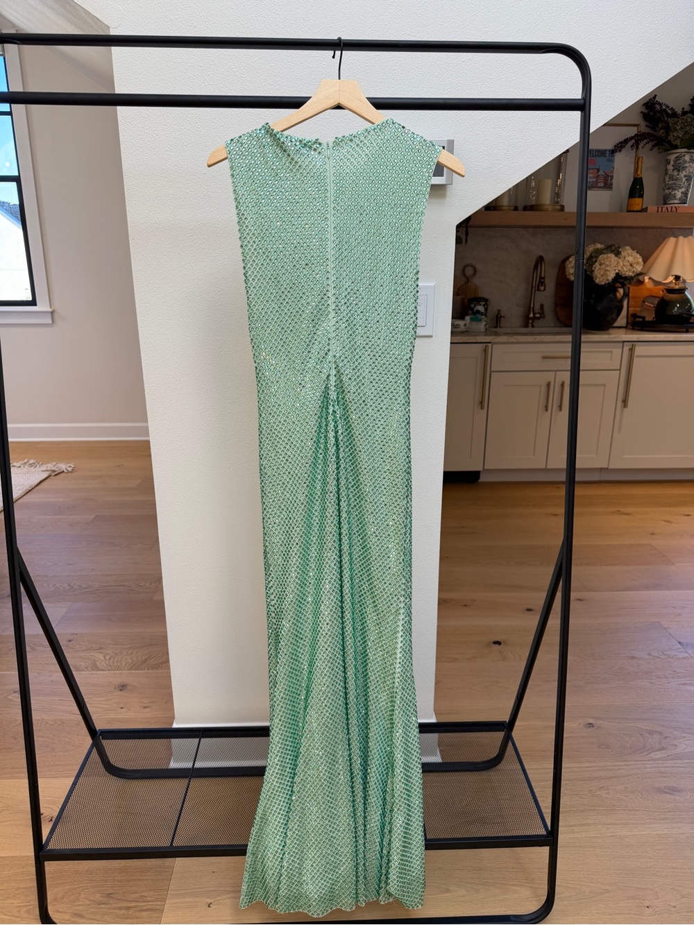 self-portrait Rhinestone Mesh Midi Dress - Picture 8 of 9